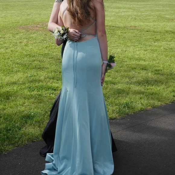 light blue/teal prom dress - Picture 2 of 5